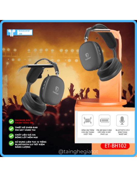 Tai Nghe Chụp Bluetooth Earldom BH – 102