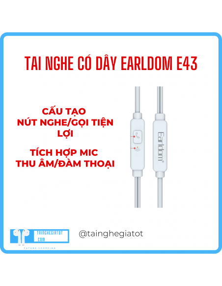 Tai Nghe Có Dây Earldom E43