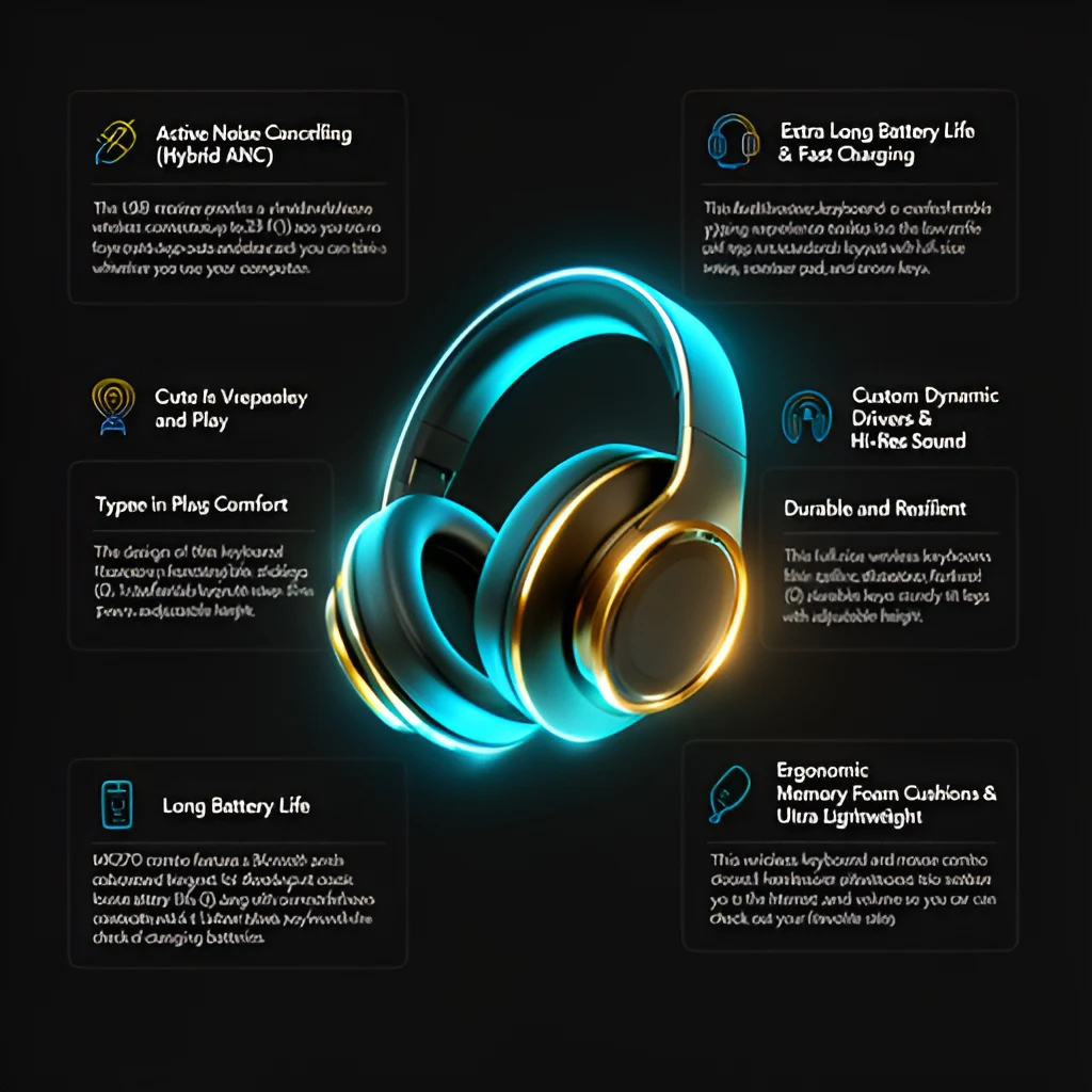 Infographic tổng quan thông số và tính năng Logitech MK270 Combo Bàn Phím Chuột Không Dây Full Size Màu Đen