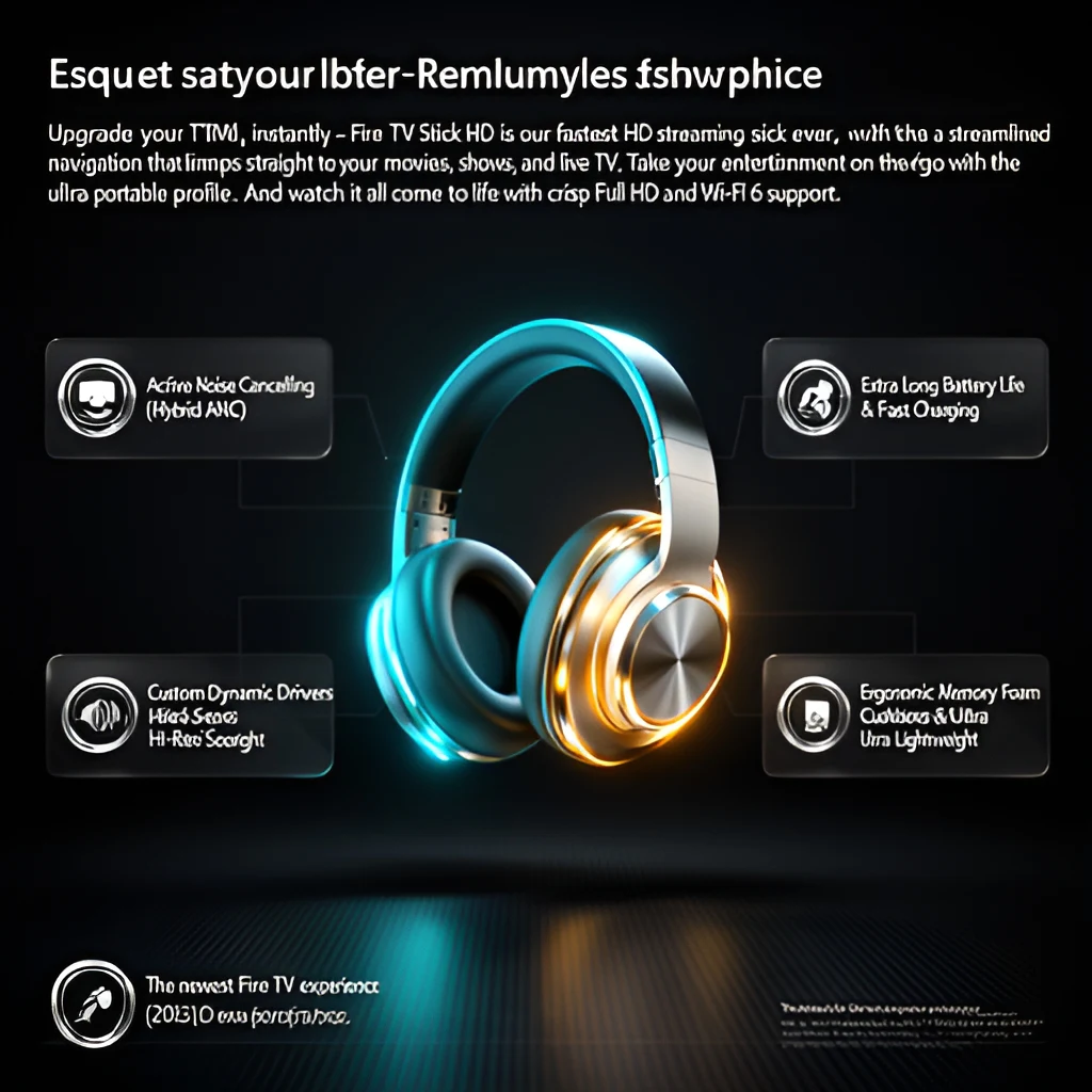Infographic tổng quan thông số và tính năng Amazon Fire TV Stick HD B0DJGDC3BD Full HD, Alexa Voice Remote
