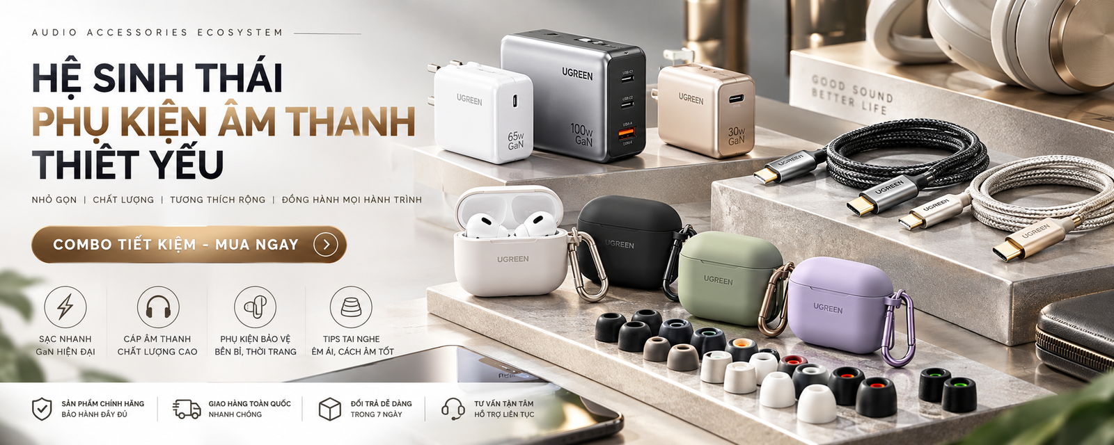 Hệ sinh thái phụ kiện âm thanh thiết yếu - Combo tiết kiệm - Mua ngay