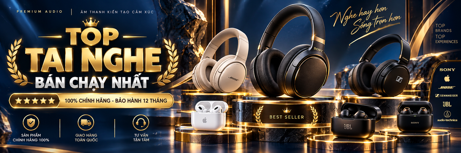 Top Tai nghe bán chạy nhất - 100% Chính hãng - Bảo hành 12 tháng