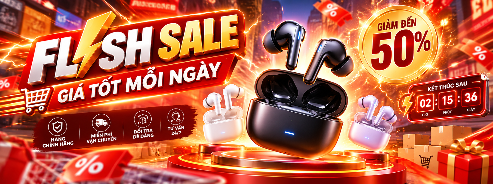 Flash Sale - Giá tốt mỗi ngày - Giảm đến 50%